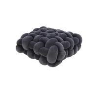 Cojín nórdico de 30x30x12 cm, cuadrado tejido de color liso, cojín lumbar de felpa decorativo para sofá