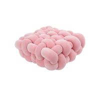 Cojín nórdico de 30x30x12 cm, cuadrado tejido de color liso, cojín lumbar de felpa decorativo para sofá