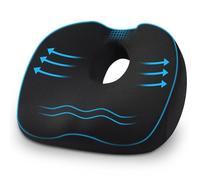 Cojín Ortopédico Antiescaras, Cojín para Coxis con Diseño en U y Orificio Central, Cojín Hemorroides de Espuma Viscoelástica de Alta Densidad para Aliviar el Dolor, Ideal para Silla de Oficina, Coche