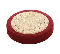 Cojín otomano para taburete estilo japonés, cojín de asiento tatami, cojín redondo acolchado de paja tejida para meditación, para espacios exteriores, retiro de balcón, comodidad en el patio trasero