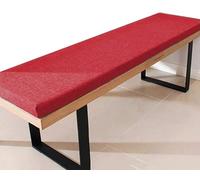 Cojín para asiento de banco con lazos, 80 x 40/80 x 30/60 x 30 pulgadas, cojín de asiento de 5 cm de grosor, tapete para silla y respaldo, colchón de espuma suave para mayor comodidad y apoyo