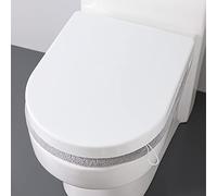 Cojín para Asiento de Inodoro, Asiento de Inodoro Acolchado con Asa, Almohadillas para Cubierta de Asiento de Inodoro, Asiento de Inodoro Suave que Se Adapta a Todos los Asientos