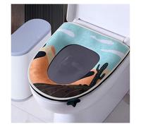 Cojín para asiento de inodoro， Cojín de inodoro grande Universal for el hogar, junta asiento for las cuatro estaciones, invierno(Grey)