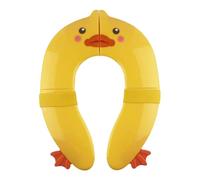 Cojín para asiento de inodoro, diseño de pato amarillo, accesorio plegable para niños | Asiento antideslizante para niños pequeños niñas entrenamiento baño hogar viaje guardería preescolar Hy