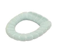 Cojín para Asiento de Inodoro Juego de alfombrillas universales color sólido, suaves y cálidas, lavables for decoración del hogar, funda for asiento inodoro, accesorios for tapa(GREEN)