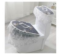 Cojín para asiento de inodoro， Juego de fundas for tapa inodoro, almohadillas for asiento terciopelo con diamantes dorados(Grey)