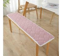 Cojín para Banco de Comedor, 11 x 47 Pulgadas, cojín Antideslizante para Asiento de Banco, Correas en Cada Lado, Tacto Pero también Resistente al Desgaste.