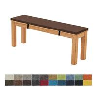 Cojín para banco de jardín, 140 x 40 x 5 cm, extraíble y lavable, doble antideslizante, altamente elástico, perfecto para bancos de interior, cáñamo profundo, negro