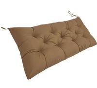 Cojín para banco de jardín al aire libre, 90 x 50 cm, 8 cm de grosor, impermeable, cómodo cojín para muebles de patio, color marrón, perfecto para bancos y asientos de jardín