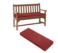 Cojín para banco de jardín al aire libre, impermeable, antideslizante, para patio de 2/3 plazas, terraza, columpio y ventana, color rojo vino, 180 x 40 x 5 cm y cómodo