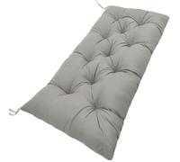 Cojín para banco de jardín, color gris claro, 110 x 50 cm, suave, 8 cm de grosor, para exteriores e interiores, patio, balcón, banquete, ideal para relajación y comodidad