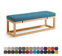 Cojín para banco de jardín de 70.9 x 13.8 x 3.1 pulgadas, para interiores y exteriores, para patio, mecedoras, lazos elásticos, color #25