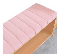 Cojín para banco de jardín, extraíble, lavable, antideslizante, para columpio de interior y exterior, color rosa, 130 x 55 cm, perfecto para patio, balcón y terraza