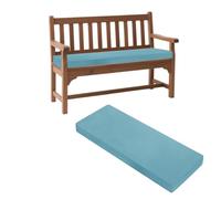 Cojín para banco de jardín, para exteriores e interiores, para 2/3 lugares, antideslizante, cojín para terraza, columpio o asiento de ventana, color azul claro, 180 x 45 x 5 cm