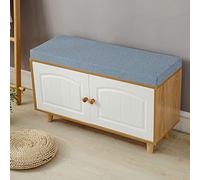 Cojín para banco de jardín, suave y grueso, cojín de 2 a 3 plazas, para patio, columpio y ventana, uso en interiores y exteriores, 110 x 35 x 5 cm, color azul, cómodo y