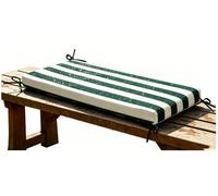 Cojin para Banco Exterior Impermeable 80% de Madera Baul Madera Zapatero Rayas, Cojines para Sillones, Grueso 5cm, Colchoneta para Banco de Jardín Interior(Verde Oscuro Blanco,60x30 cm 24x12 in)