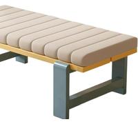 Cojín para Banco Tejido De Felpa Resistente Al Desgaste 120x40 170×45 Cm,Antideslizante,con Cremallera Y Funda Extraíble Lavable,para Jardín,Zapatero Banco De Madera(Beige,110x40x5cm/44x16x2in)