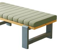 Cojín para Banco Tejido De Felpa Resistente Al Desgaste 120x40 170×45 Cm,Antideslizante,con Cremallera Y Funda Extraíble Lavable,para Jardín,Zapatero Banco De Madera(Green,110x45x5cm/44x18x2in)