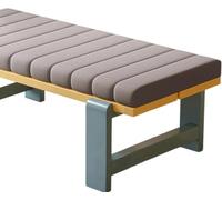 Cojín para Banco Tejido De Felpa Resistente Al Desgaste 120x40 170×45 Cm,Antideslizante,con Cremallera Y Funda Extraíble Lavable,para Jardín,Zapatero Banco De Madera(Gray,110x35x5cm/44x14x2in)