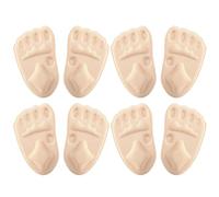 Cojín para bola de pie, 4 pares de almohadillas metatarsianas: almohadillas de espuma elástica suave para aliviar la presión y comodidad durante todo el día, color beige