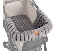 Cojín para cochecito de perro, alfombrilla cálida de felpa para un paseo cómodo, cochecito lavable con hebilla magnética y parte inferior antideslizante, accesorio de viaje para mascotas con acolchado