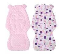 Cojín para cochecito, funda de asiento de cochecito, inserto de cojín de cochecito, alfombra de cochecito de doble cara, alfombra de cochecito de algodón cómoda y transpirable para apoyar la cabeza,