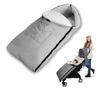 Cojín para cochecito, saco de invierno para bebé, manta térmica universal para cochecito/silla de paseo (gris)
