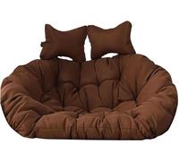 Cojín para columpio de silla tipo huevo, repuesto para dos personas, cojín para hamaca de doble cesta (F, 130 x 110 cm/51,43 pulgadas)(K,150 * 110cm/59 * 43in)