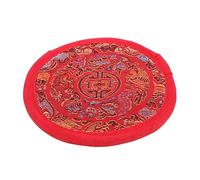 Cojín para cuenco con sonido de Buda, redondo, grande, cuenco para cantar, accesorio budista, almohadillas para cuencos con sonido, almohadas de cama de seda, almohadilla decorativa para taza junto