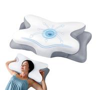 Cojín para dormir de memoria, cojín de espuma de memoria para dormir para el cuello, cojines de cama transpirable lento para adultos y adultos jóvenes
