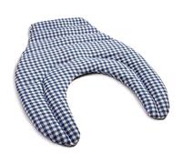 Cojín para el cuello con parte dorsale - azúl y blanco - Almohada térmica - Saco térmico de semillas - Cojín caliente para la espalda - Huesos de cerezas