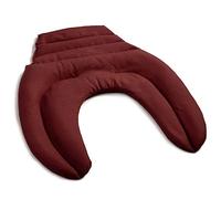 Cojín para el cuello con parte dorsale - burdeos - Almohada térmica - Saco cervical térmico de semillas - Cojín caliente para la espalda - Semillas de colza