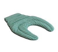Cojín para el cuello con parte dorsale - verde y blanco - Saco térmico de semillas - Cojín caliente para la espalda - Almohada térmica - Semillas de grosellas