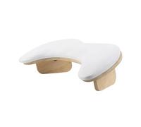 Cojín para las manos y reposabrazos para manicura, PU Leather Beveled Manicure Armrest Hand Pillow for Salon Home Multicolor 1pc(White)