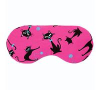 Cojín para los ojos de lavanda y linaza, para relajarse, refrescar, calentar o yoga. Color: rosa gato