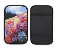 Cojín para pasamanos de coche con diseño de flores de arco iris, suave, cómodo, antideslizante, cojín de neopreno universal, decoración universal para la mayoría de coches, camiones y SUV