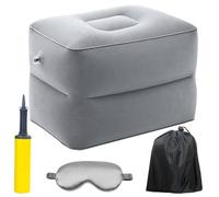 Cojín para piernas hinchable, con bomba de aire y bola de silicona para mejorar la circulación sanguínea (gris)