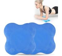 Cojín para rodillas de yoga, yoga antideslizante, rodillera para yoga de 20 x 20 cm, estera para rodilleras, protector de rodilla para yoga, soporte para rodilla (azul), paquete de 2