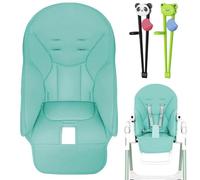 Cojín para silla alta de bebé, resistente al agua, resistente a la suciedad, fácil de amortiguar, con dos juegos de palillos para que los bebés aprendan a usar, almohadilla transpirable para silla