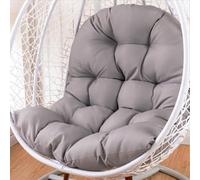 Cojín para Silla Colgante, Almohadilla de Repuesto para Columpio Colgante de jardín, Silla Mecedora de Exterior Lavable, cojín para Respaldo de Silla Hamaca Colgante, Gris Claro