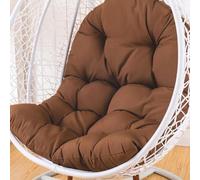 Cojín para Silla Colgante, Almohadilla de Repuesto para Columpio Colgante de jardín, Silla Mecedora de Exterior Lavable, cojín para Respaldo de Silla Hamaca Colgante, marrón
