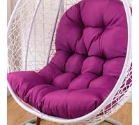 Cojín para Silla Colgante, Almohadilla de Repuesto para Columpio Colgante de jardín, Silla Mecedora de Exterior Lavable, cojín para Respaldo de Silla Hamaca Colgante, Color Morado.