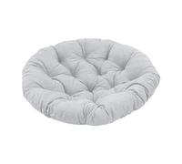 Cojín para Silla Colgante con Forma de Huevo, Acolchado, diámetro de 40 cm, Color Gris Claro