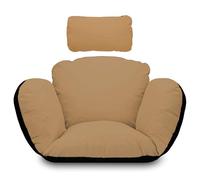 Cojín para Silla Colgante de jardín - Gran cojin Redondo para Silla Colgante sillón papasan y Columpio Asiento Acolchado Ideal para Interior y Exterior Comodidad y Relax Beige