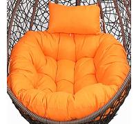 Cojín para Silla Colgante, Reemplazo de cojín Colgante for Exteriores, cojín Redondo Grueso for Columpios, Funda de cojín Lavable for Silla de Hamaca, Cojines for Muebles de Patio(Orange)