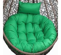 Cojín para silla colgante, Reemplazo de cojín colgante for exteriores, cojín redondo grueso for columpios, funda de cojín lavable for silla de hamaca, cojines for muebles de patio(Dark Green)