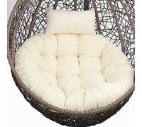 Cojín para Silla Colgante, Silla Colgante for Exteriores, cojín de Asiento Redondo Grueso for Columpios, Funda de cojín Grande Lavable for Silla Tipo Hamaca con Almohada(Beige)