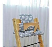 Cojín para silla de comedor con diseño de elefante para bebé, portátil, antideslizante, para salir, comer y crecer, accesorios para silla, elefante gris, una pieza