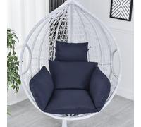 Cojín para silla de huevo, cojín colgante para silla de mimbre, cojín de asiento colgante de ratán, antideslizante, reposacabezas y reposabrazos suaves, porche al aire libre, jardín, patio, hamaca y
