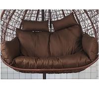 Cojín para Silla Hamaca Tipo Huevo, 2 Seater Egg Chair Cushion Waterproof Outdoor Hanging Swing Replacement Multicolor(Brown)
